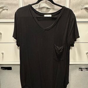 Grace & Lace Black V-Neck Tee